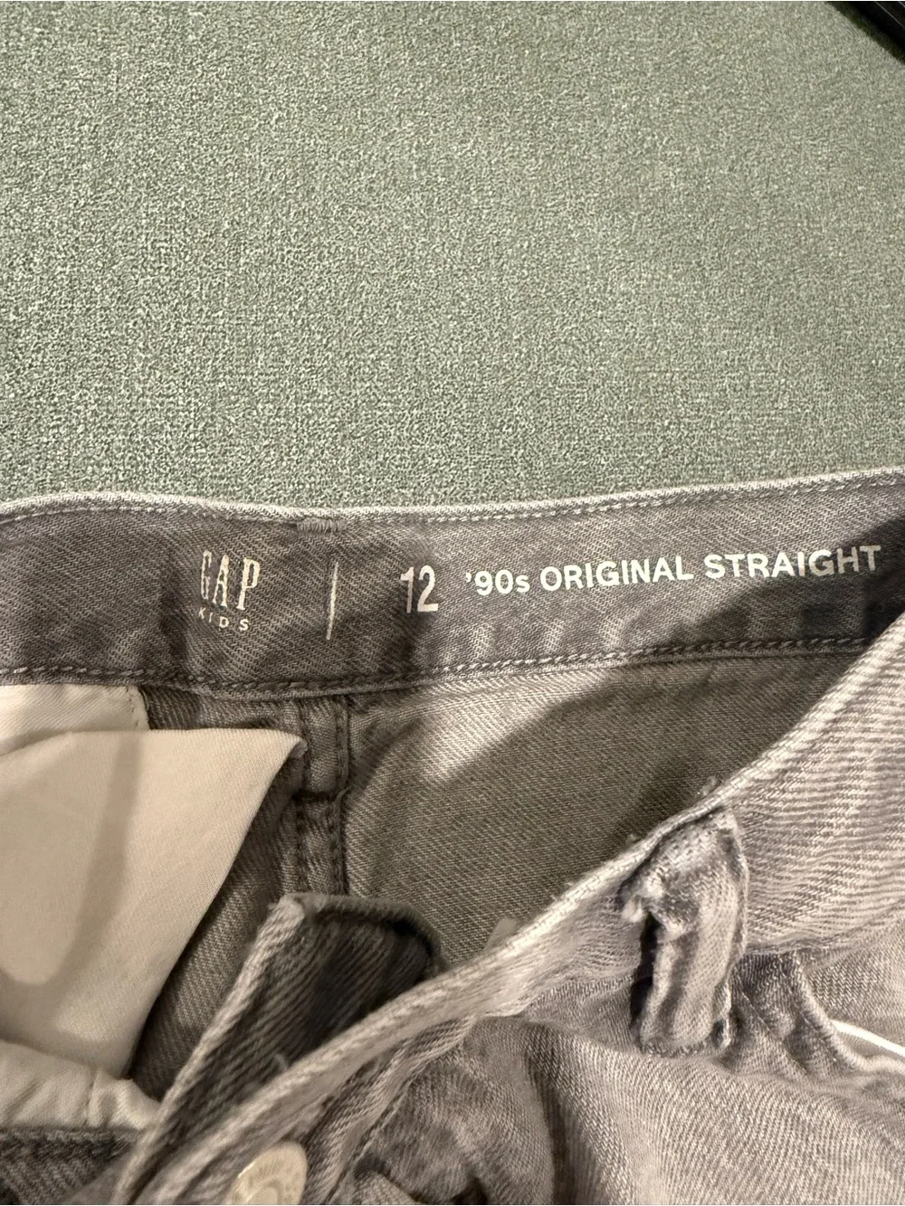 GAP Boys Grey Original Straight Cargo Jeans